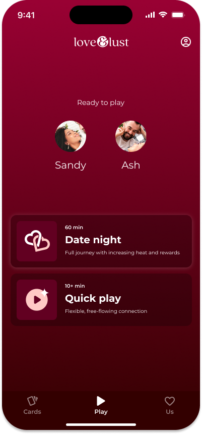 Screenshot of Love & Lust play tab