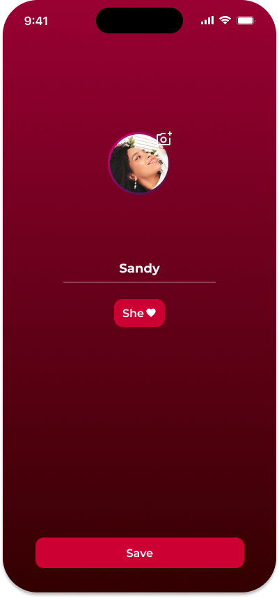 Screenshot of player profile in Love & Lust